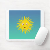 Sunshine met cirkelvormige lijnen muismat (Met muis)