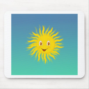 Sunshine met cirkelvormige lijnen muismat