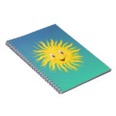 Sunshine met cirkelvormige lijnen notitieboek (Rechterzijde)