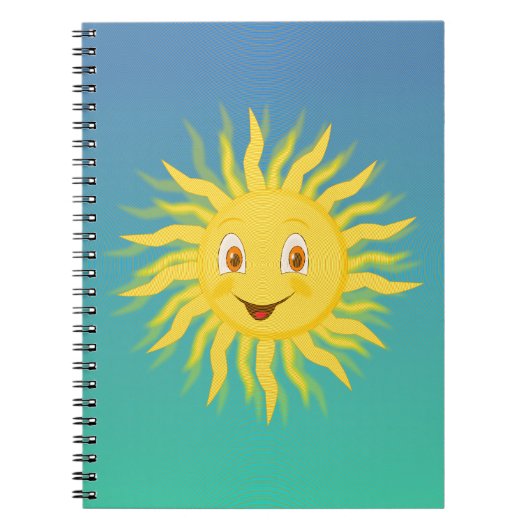 Sunshine met cirkelvormige lijnen notitieboek (Voorkant)