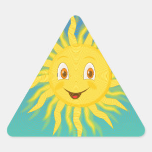 Sunshine met cirkelvormige lijnen sticker