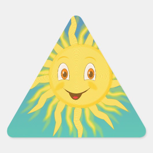 Sunshine met cirkelvormige lijnen sticker (Voorkant)