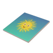 Sunshine met cirkelvormige lijnen tegeltje (Zijkant)