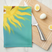 Sunshine met cirkelvormige lijnen theedoek (Quarter Fold)