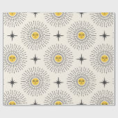 Sunshine met Face Celestial Seamless Pattern Cadeaupapier (Vlak)