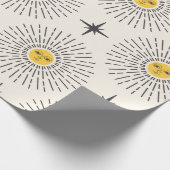 Sunshine met Face Celestial Seamless Pattern Cadeaupapier (Hoek)