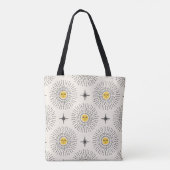 Sunshine met Face Celestial Seamless Pattern Tote Bag (Achterkant)