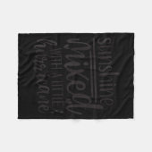 Sunshine Mixed With A Little Hurricane, Funny Quot Fleece Deken (Voorkant (Horizontaal))