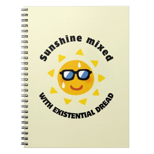 Sunshine Mixed with Existential Dread Notitieboek (Voorkant)