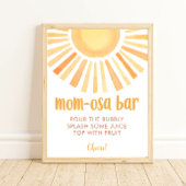 Sunshine mom-osa bar genderneutraal baby shower poster
