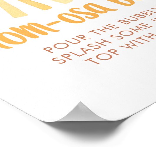 Sunshine mom-osa bar genderneutraal baby shower poster (Hoek)