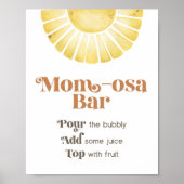 Sunshine Momosa Bar Boho Baby shower Sign Poster (Voorkant)
