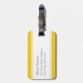 Sunshine Monogrammed Awning Stripe Bagagelabel (Achterkant verticaal)