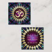 Sunshine OM Energy Magical Light Geometry Square Vierkante Visitekaartje (Voorkant / Achterkant)