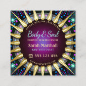 Sunshine OM Energy Magical Light Geometry Square Vierkante Visitekaartje (Achterkant)