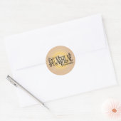 Sunshine on Burlap Ronde Sticker (Envelop)