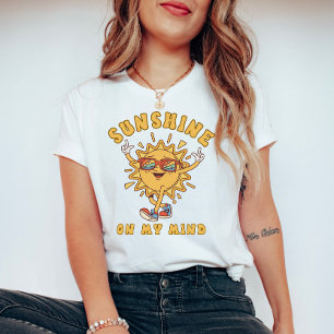 Sunshine On My Mind Schattige Grappig Zonnetekens T-shirt