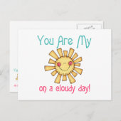 Sunshine op een dag van de troep briefkaart (Voorkant / Achterkant)