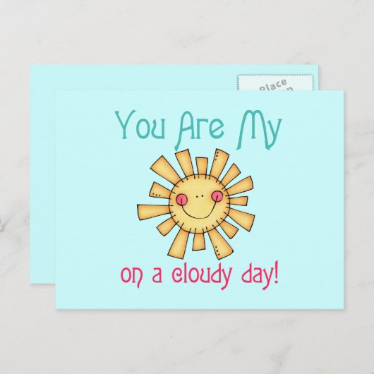 Sunshine op een dag van de troep briefkaart (Voorkant / Achterkant)