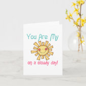 Sunshine op een dag van de troep kaart (Gele Bloem)