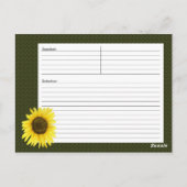 Sunshine op een kaart voor het verkrijgen van een (Achterkant)