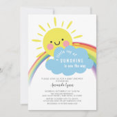 Sunshine op weg Baby shower uitnodiging (Voorkant)