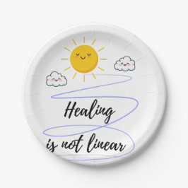 Sunshine Party | Happy Sun en wolkenpapier Papieren Bordje