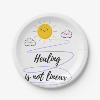 Sunshine Party | Happy Sun en wolkenpapier Papieren Bordje