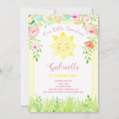 Sunshine Party Invitation, onze kleine zonneschijn Kaart (Voorkant)