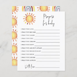 Sunshine Party spel | Gebed voor baby