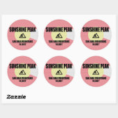 Sunshine Peak Ronde Sticker (Vel)