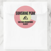 Sunshine Peak Ronde Sticker (Tas)