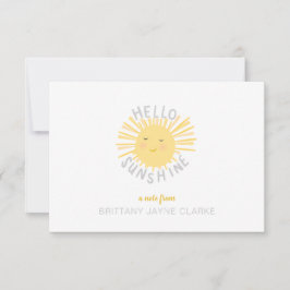 Sunshine Personal Note Cards voor kinderen Bedankkaart