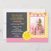 Sunshine Photo Birthday Party Invitation Kaart (Voorkant)
