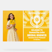 Sunshine Pickleball Vrijgezellenfeest Foto Welkom Acryl Bord (Voorkant)