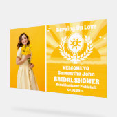 Sunshine Pickleball Vrijgezellenfeest Foto Welkom Acryl Bord (Hoek)