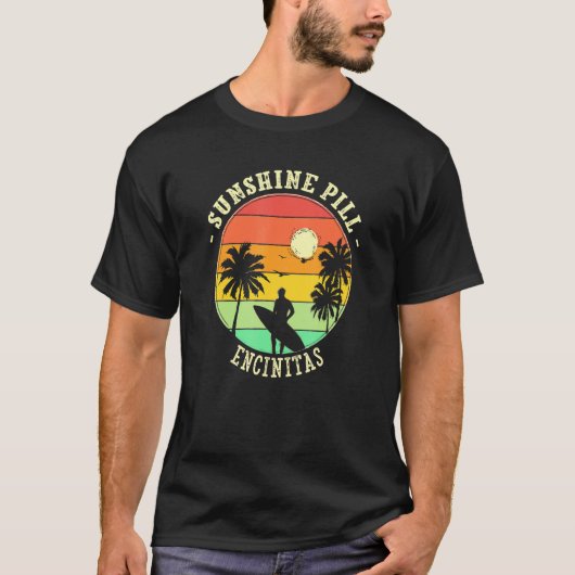 Sunshine Pill Encinitas Summer California Tropical T-shirt (Voorkant)