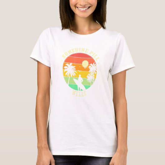 Sunshine Pill Wells Summer Maine Tropical Beach T-shirt (Voorkant)