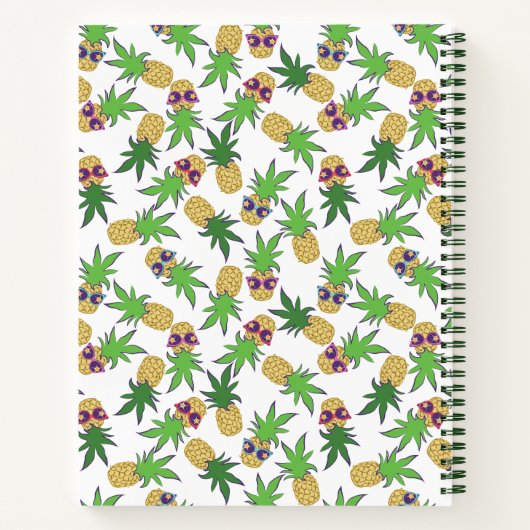 Sunshine Pineappels Graphic Pattern Notitieboek (Achterkant)
