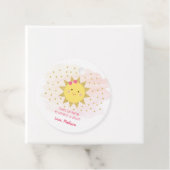 Sunshine Pink & Gold First Birthday Bedankjes Labels (In situ)