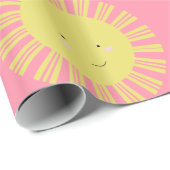Sunshine Pink Sun Wrapping Paper Cadeaupapier (Rol Hoek)