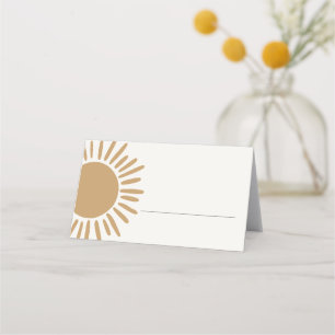 Sunshine Place Card Verjaardag of baby shower Plaatskaartje