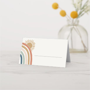 Sunshine Place Card Verjaardag of baby shower Plaatskaartje