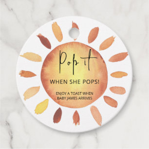 Sunshine Pop als ze pop Bedankjes Labels