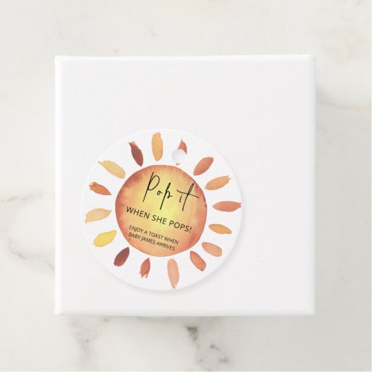 Sunshine Pop als ze pop Bedankjes Labels (In situ)