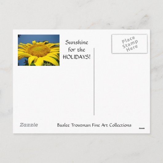 SUNSHINE Post Kaart Sun Flower Briefkaarten Feestd (Achterkant)