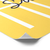 Sunshine Quote Bright Yellow Minimalist Hallo Poster (Hoek)