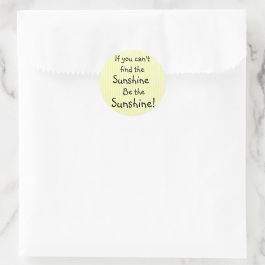 Sunshine Quote geel Inspirerend Stickers (Tas)