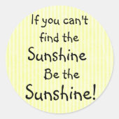Sunshine Quote geel Inspirerend Stickers (Voorkant)