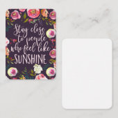Sunshine Quote, Motivatie Inspirerend Boho Notitiekaartje (Voorkant / Achterkant)